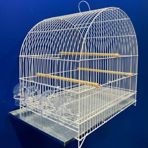 228 - GAIOLA REDONDA 4 COMEDORES - LUXO (CANÁRIO DE PORTE)